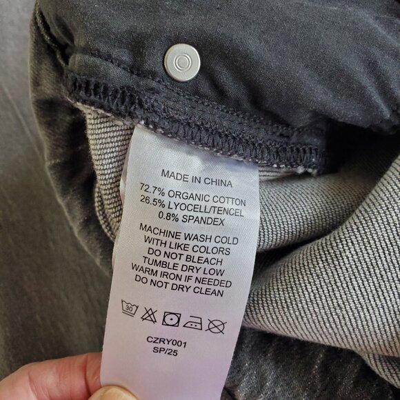 Quince Bella Straight Stretch Relaxed Jeans High Rise Organic Cotton Stonewashed - Picture 9 of 10